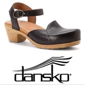 Black Leather “Maisie” Maryjane Clogs